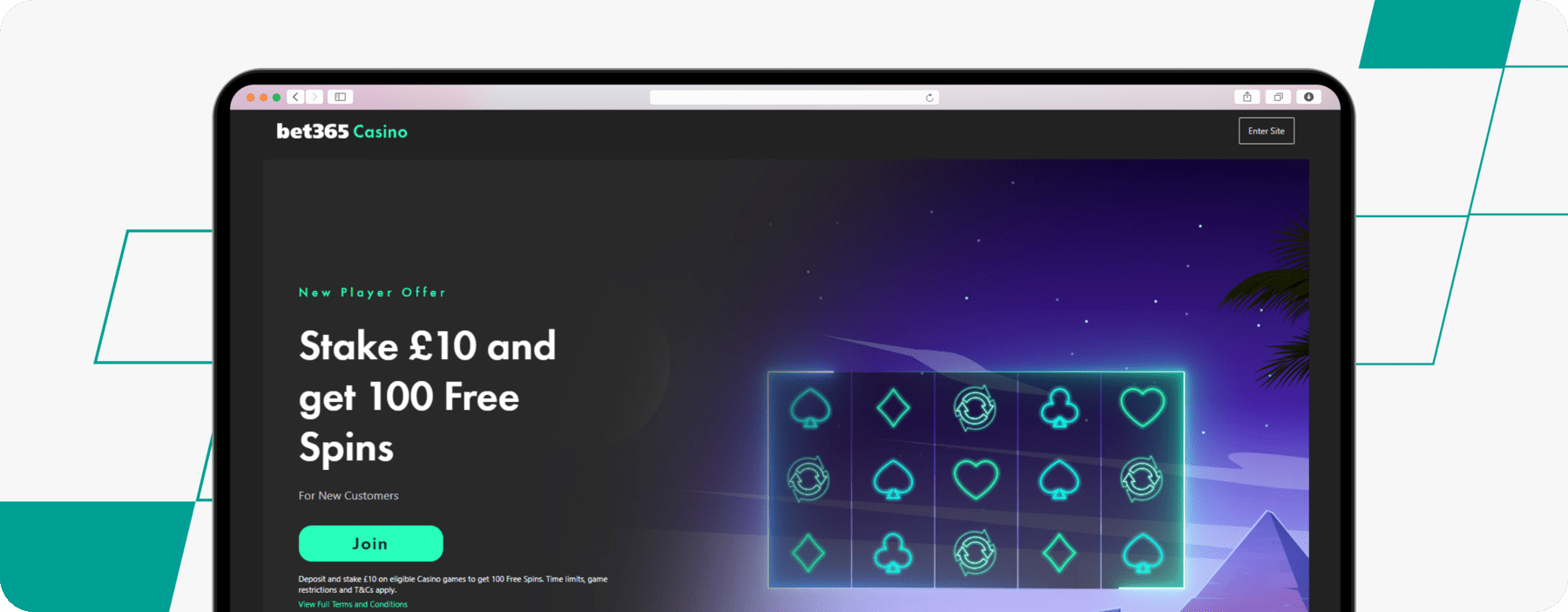 bet365 Casino Welcome Offer Screenshot