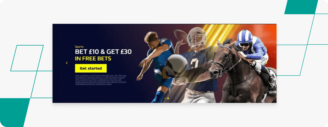 William Hill bet £10 Get £30 Welcome Offer Screenshot