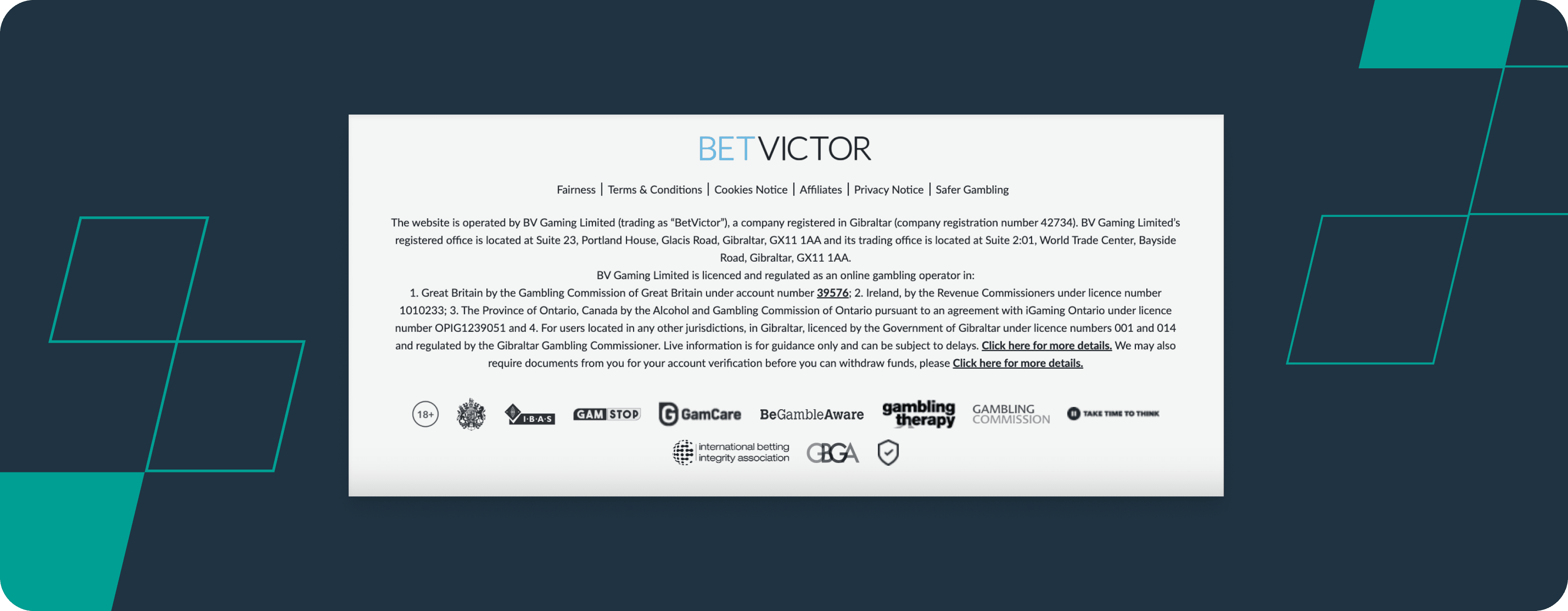 BetVictor Security Example